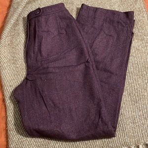 Wide leg wool pants